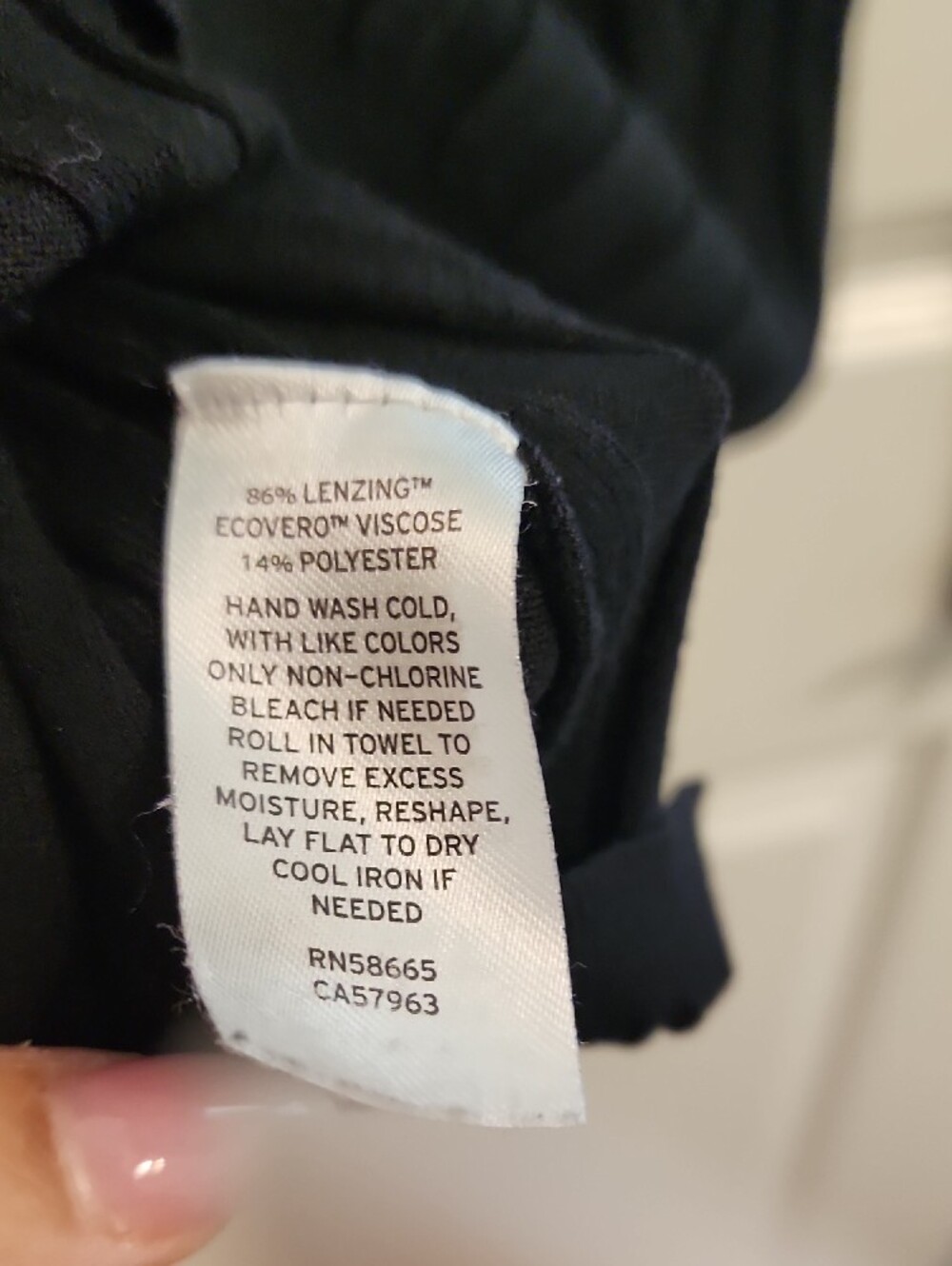 Halogen Black Ribbed Long-Sleeve Tee - Picture 6 of 10